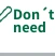 Don't need